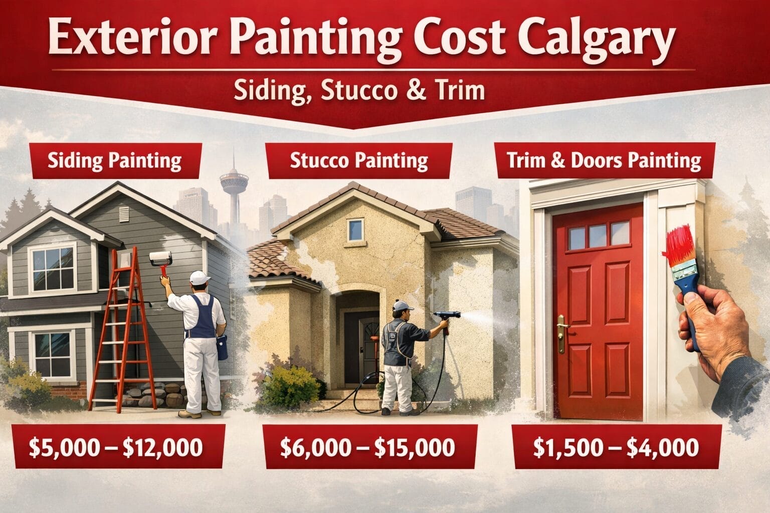 Exterior Painting Cost Calgary: Siding, Stucco & Trim